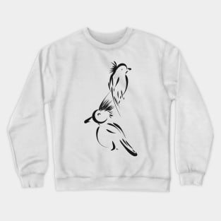 Minimal bird illustration Crewneck Sweatshirt